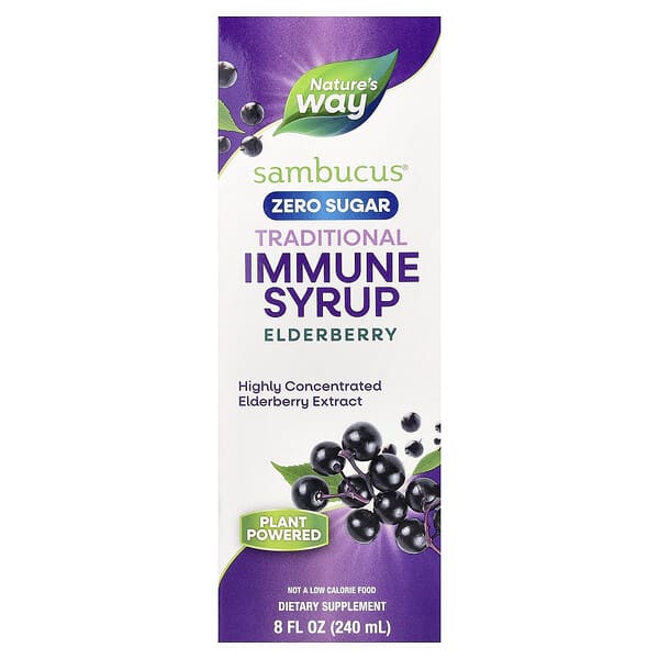 Nature's Way, Sambucus®, Traditional Immune Syrup, Elderberry, 8 fl oz (240 ml)