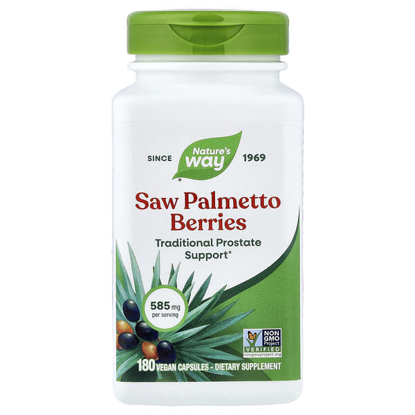 Nature's Way, Saw Palmetto Berries, 585 mg, 180 Vegan Capsules