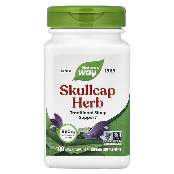 Nature's Way, Skullcap Herb, 100 Vegan Capsules (425 mg per Capsule)