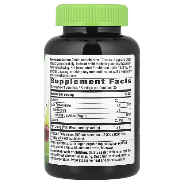 Alternative view of Nature's Way, Tart Cherry Ultra Gummies, Cherry, 75 Gummies