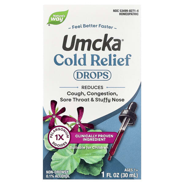 Nature's Way, Umcka®, Cold Relief Drops, Ages 1+, 1 fl oz (30 ml)