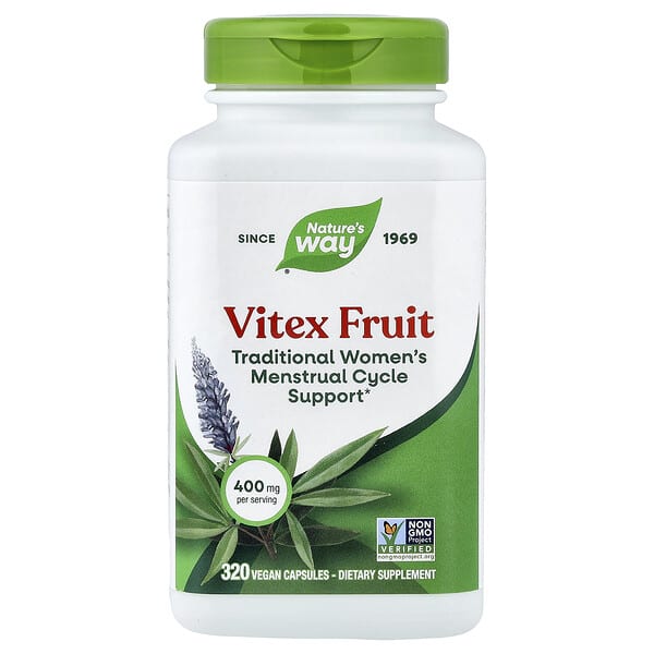 Nature's Way, Vitex Fruit, 400 mg, 320 Vegan Capsules 3 Nature's Way, Vitex Fruit, 400 mg, 320 Vegan Capsules