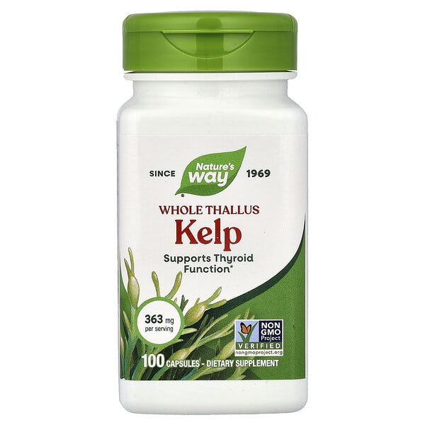 Nature's Way, Whole Thallus Kelp, 363 mg, 100 Capsules