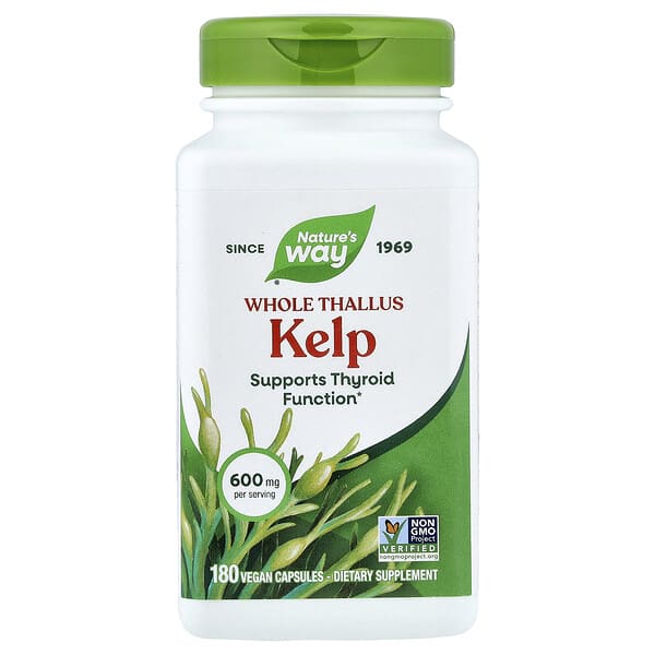 Nature's Way, Whole Thallus Kelp, 363 mg, 180 Capsules 3 Nature's Way, Whole Thallus Kelp, 363 mg, 180 Capsules