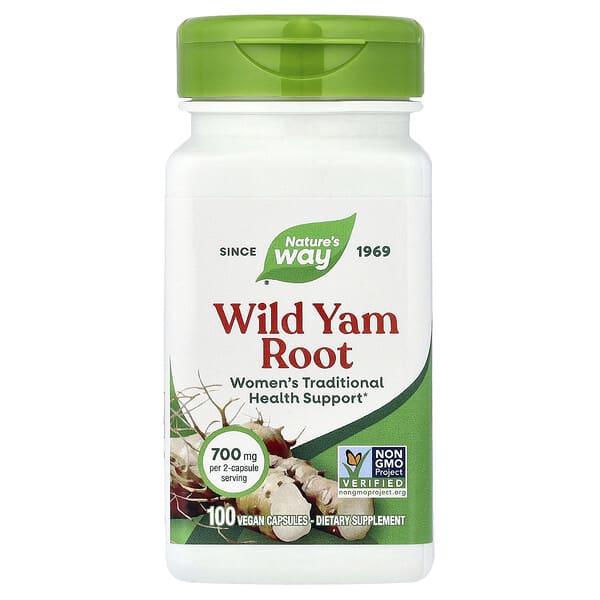 Nature's Way, Wild Yam Root, 100 Vegan Capsules (350 mg per Capsule) 2 Nature's Way, Wild Yam Root, 100 Vegan Capsules (350 mg per Capsule)