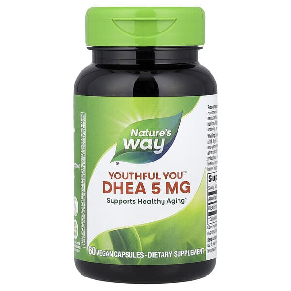 Nature's Way, Youthful You™, DHEA, 5 mg, 60 Vegan Capsules