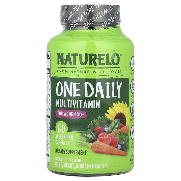 NATURELO, One Daily Multivitamin, For Women 50+, 60 Vegetarian Capsules
