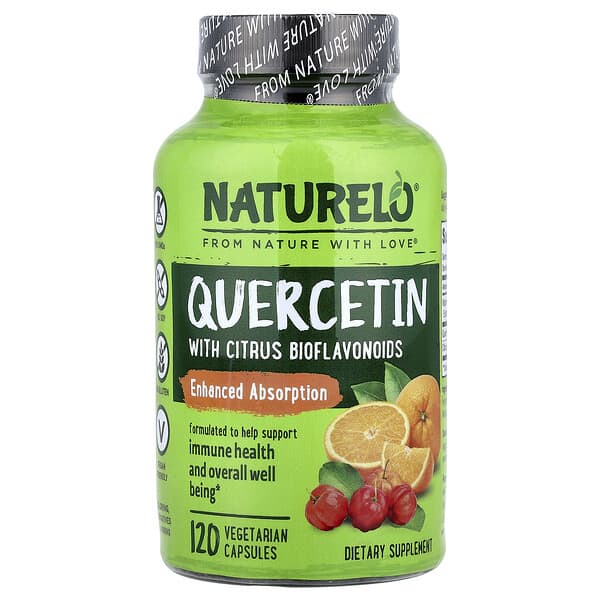 NATURELO, Quercetin With Citrus Bioflavonoids, 120 Vegetarian Capsules