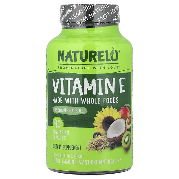 NATURELO, Vitamin E, 180 mg, 90 Vegetarian Capsules