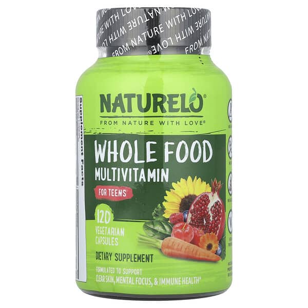 NATURELO, Whole Food Multivitamin, For Teens, 120 Vegetarian Capsules