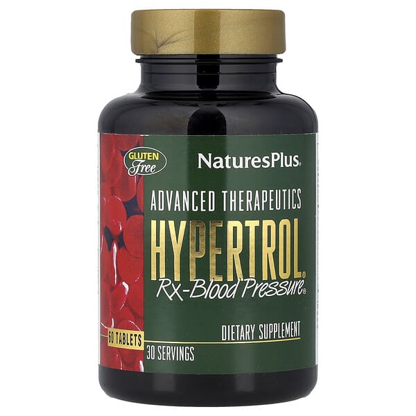 NaturesPlus, Advanced Therapeutics, Hypertrol®, RX Blood Pressure®, 60 Tablets 3 NaturesPlus, Advanced Therapeutics, Hypertrol®, RX Blood Pressure®, 60 Tablets