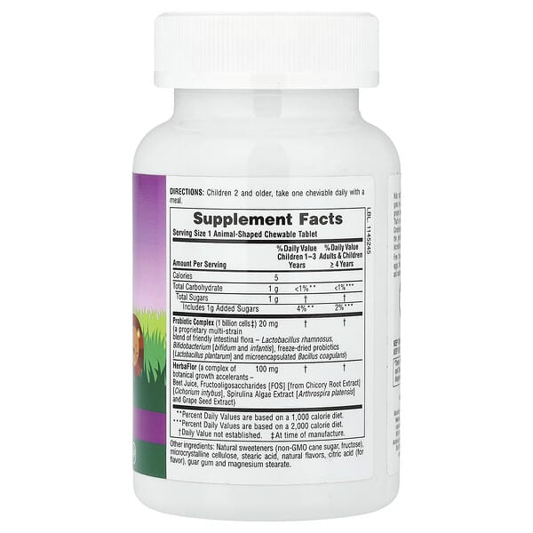 Alternative view of NaturesPlus, Animal Parade® AcidophiKidz®, Children's Chewable Probiotic, Berry, 90 Animal-Shaped Tablets