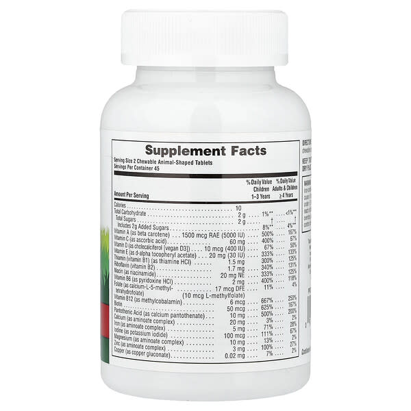 Alternative view of NaturesPlus, Animal Parade®, Children's Chewable Multivitamin, Cherry, 90 Animal-Shaped Tablets