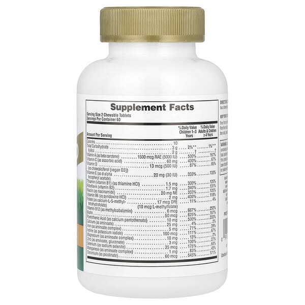 Alternative view of NaturesPlus, Animal Parade Gold®, Children's Chewable Multivitamin Supplement, Cherry, Grape & Orange, 120 Animal-Shaped Tablets