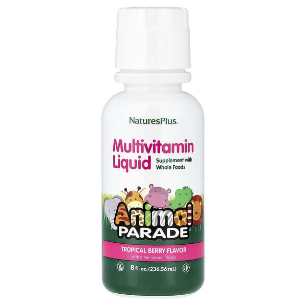 NaturesPlus, Animal Parade®, Multivitamin Liquid, Tropical Berry, 8 fl oz (236.56 ml)