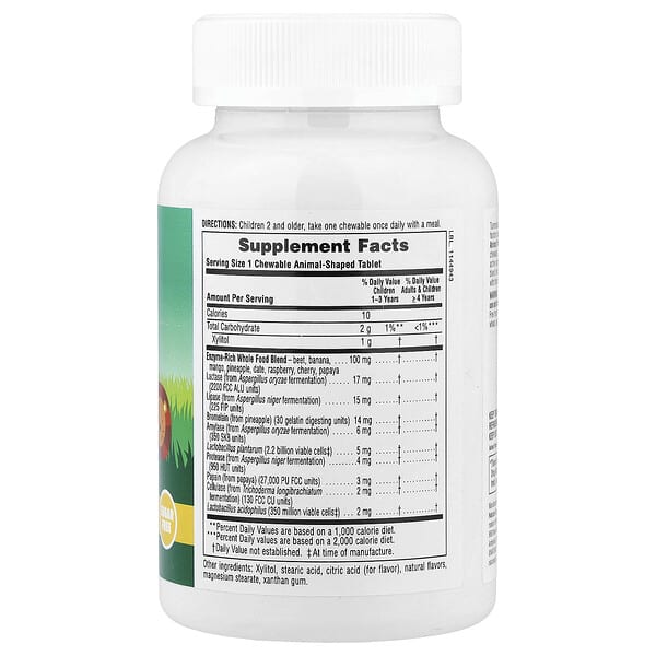 Alternative view of NaturesPlus, Animal Parade®, Tummy Zyme®, Tropical Fruit, 90 Animal-Shaped Tablets