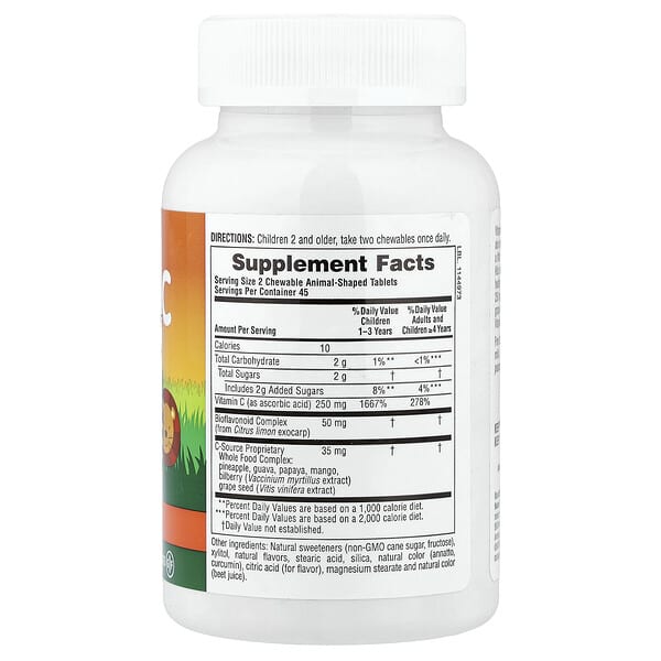 Alternative view of NaturesPlus, Animal Parade®, Vitamin C, Orange Juice, 90 Animal-Shaped Tablets