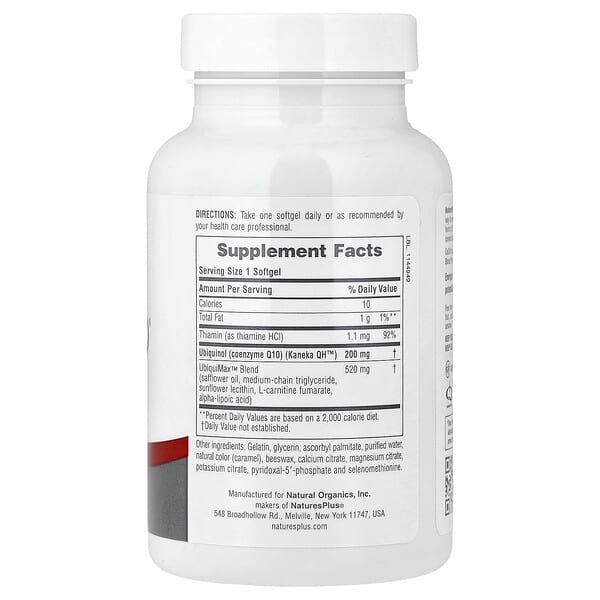 Alternative view of NaturesPlus, Beyond CoQ10® Ubiquinol, 200 mg, 60 Softgels