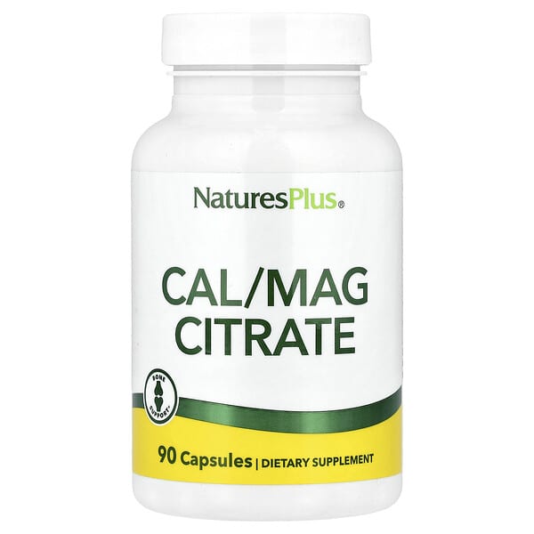 NaturesPlus, Cal/Mag Citrate, 90 Capsules