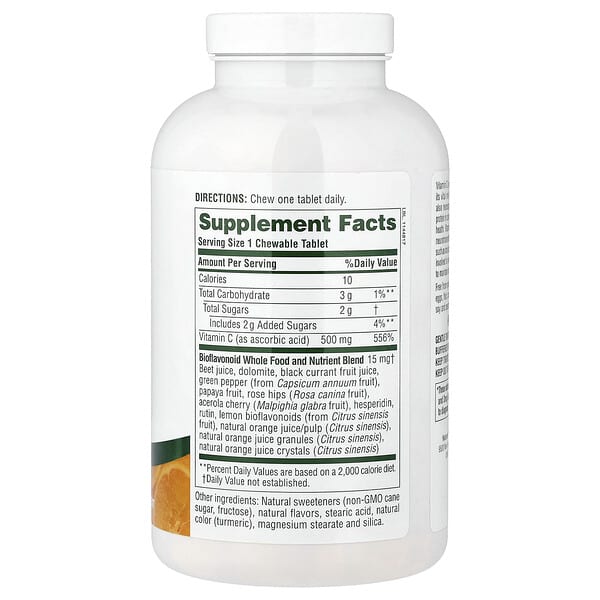 Alternative view of NaturesPlus, Chewable Orange Juice, Vitamin C, Natural Orange, 180 Tablets