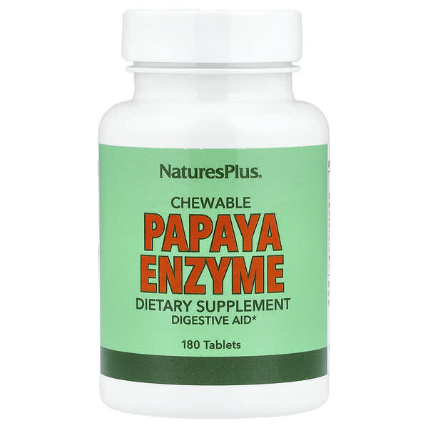 NaturesPlus, Chewable Papaya Enzyme, 180 Tablets