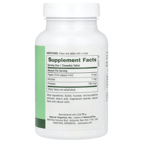 Alternative view of NaturesPlus, Chewable Papaya Enzyme , 360 Tablets