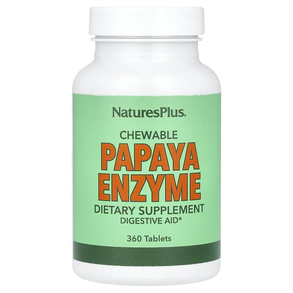 NaturesPlus, Chewable Papaya Enzyme , 360 Tablets