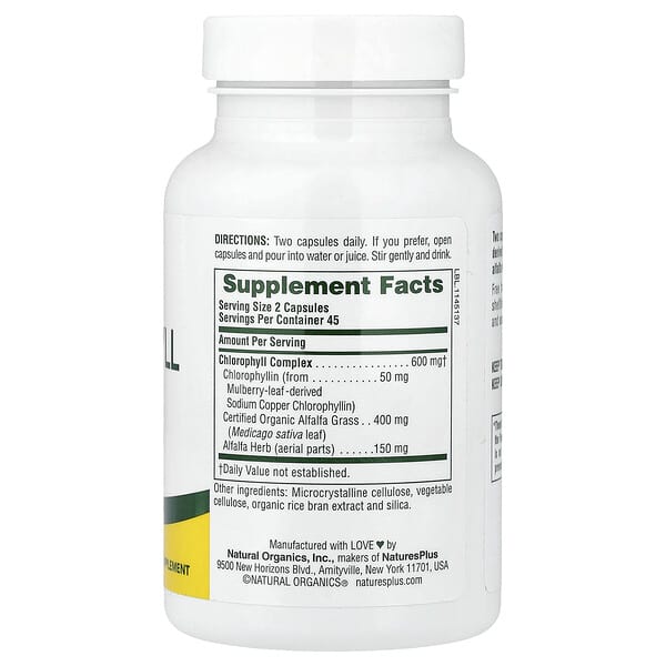 NaturesPlus, Chlorophyll Complex, 90 Capsules 2 NaturesPlus, Chlorophyll Complex, 90 Capsules - Ảnh 2