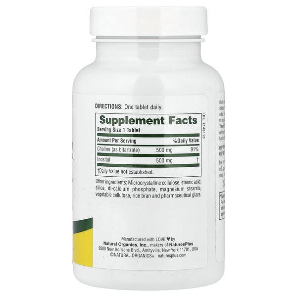 Alternative view of NaturesPlus, Choline & Inositol, 60 Tablets