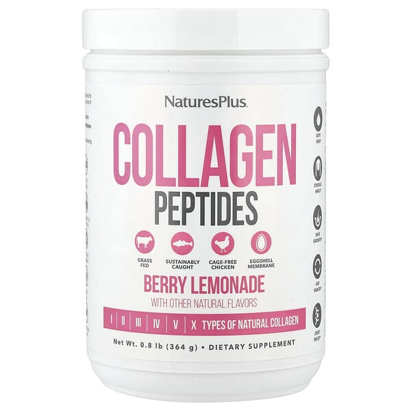 NaturesPlus, Collagen Peptides, Berry Lemonade, 0.8 lbs (364 g)