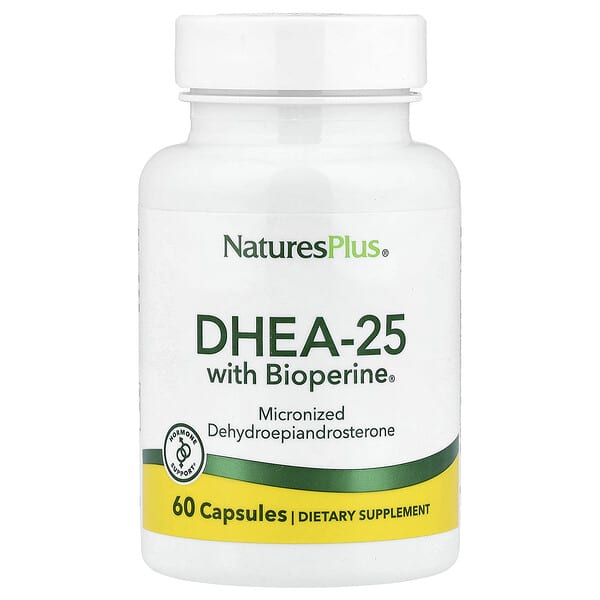 NaturesPlus, DHEA-25 with Bioperine®, 60 Capsules