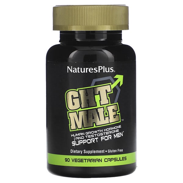 NaturesPlus, GHT Male, Human Growth Hormone And Testosterone Support For Men, 90 Vegetarian Capsules