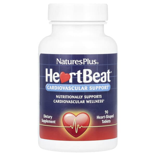 NaturesPlus, HeartBeat®, Cardiovascular Support, 90 Heart-Shaped Tablets