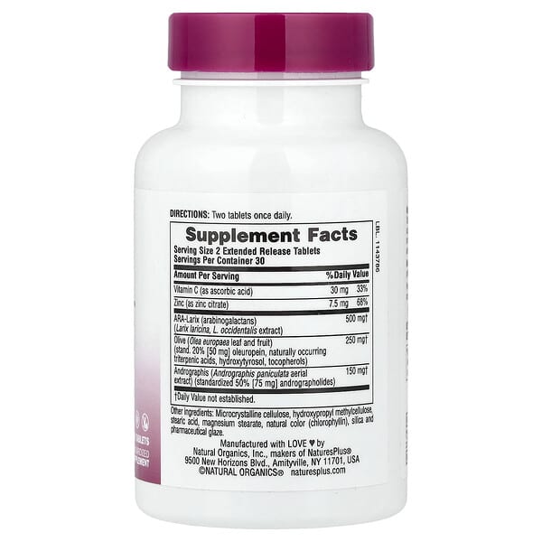 Alternative view of NaturesPlus, Herbal Actives, Extended Release Tri-Immune™, 60 Tablets