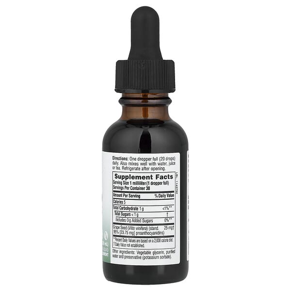 Alternative view of NaturesPlus, Herbal Actives, Grape Seed, Alcohol Free, 1 fl oz (30 ml)