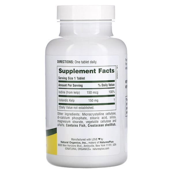 Alternative view of NaturesPlus, Icelandic Kelp, 300 Tablets (150 mg per Tablet)