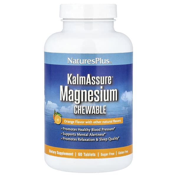 NaturesPlus, KalmAssure®, Magnesium Chewable, Orange, 60 Tablets