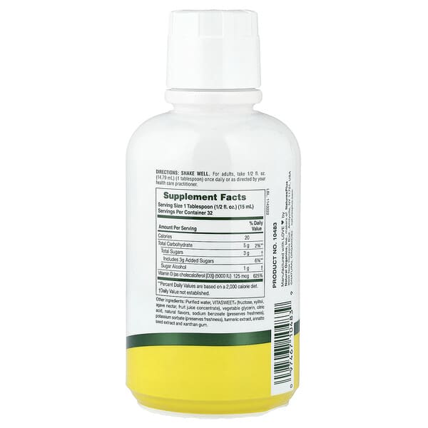 Alternative view of NaturesPlus, Liquid Sunshine®, Vitamin D3, Tropical Citrus, 16 fl oz (473.18 ml)