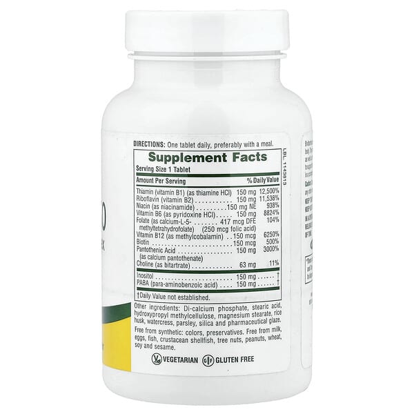 Alternative view of NaturesPlus, Mega B-150, Sustained Release, 60 Tablets