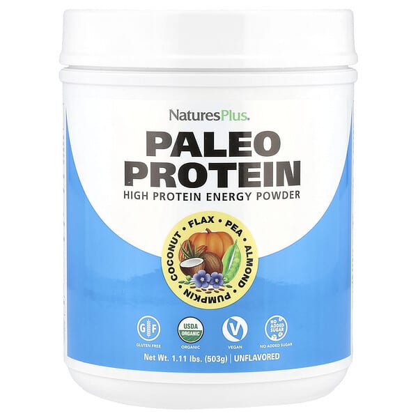 NaturesPlus, Paleo Protein Powder, Unflavored , 1.11 lbs (503 g)