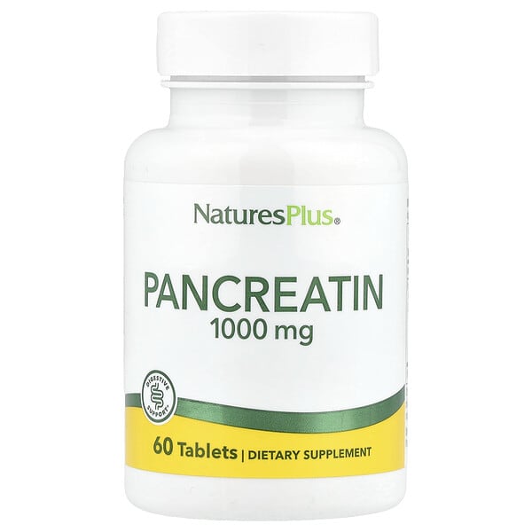 NaturesPlus, Pancreatin, 1,000 mg, 60 Tablets