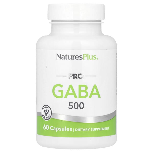 NaturesPlus, PRO GABA 500, 60 Capsules (500 mg per Capsule)