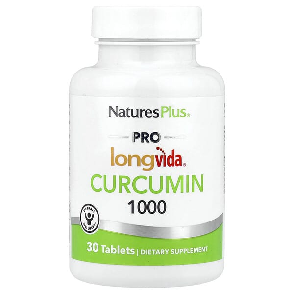 NaturesPlus, Pro Longvida® Curcumin 1000, 1,000 mg, 30 Tablets