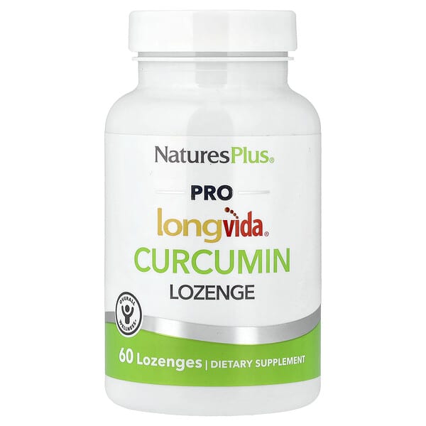 NaturesPlus, PRO longvida® Curcumin Lozenge, 60 Lozenges (250 mg per Lozenge)