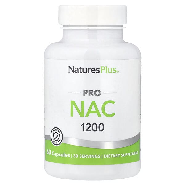NaturesPlus, Pro, NAC 1200, 60 Capsules (600 mg per Capsule)