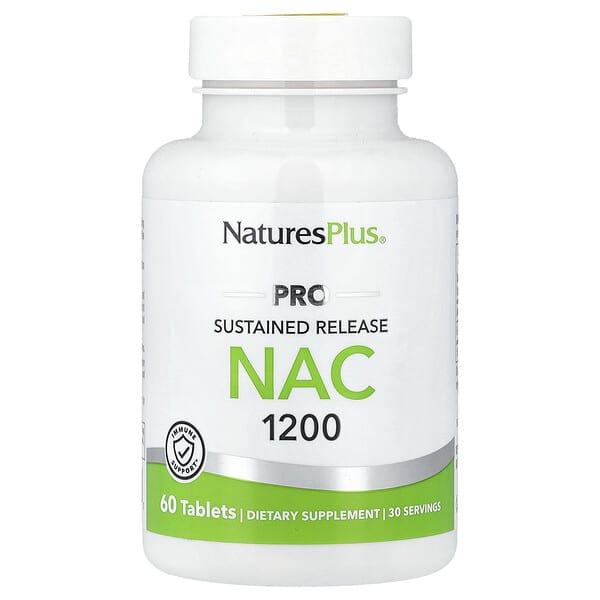 NaturesPlus, Pro NAC 1200, Sustained Release, 60 Tablets (600 mg Per tablet)