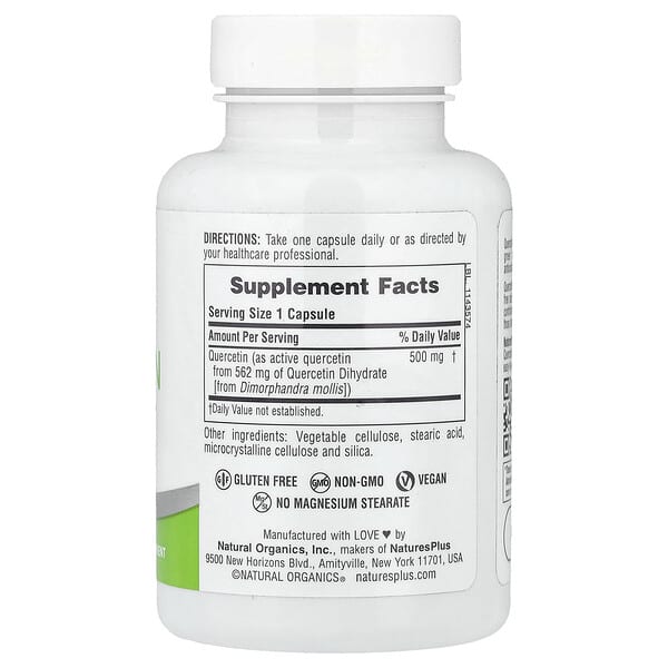Alternative view of NaturesPlus, Pro Quercetin 500, 60 Capsules (500 mg per Capsule)