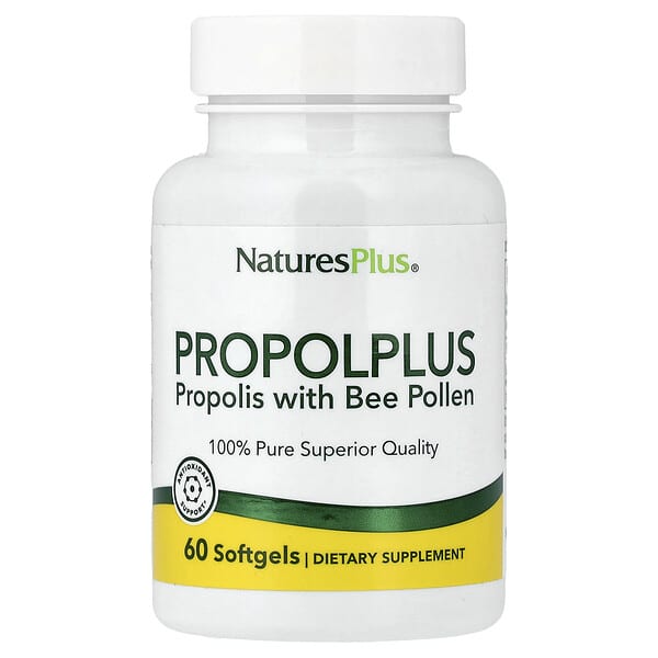 NaturesPlus, Propolplus, Propolis with Bee Pollen, 60 Softgels