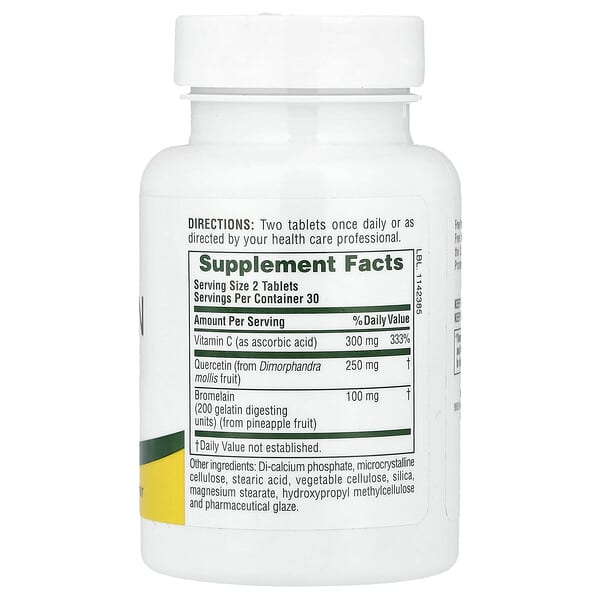 Alternative view of NaturesPlus, Quercetin Plus® With Bromelain & Vit. C, 60 Tablets