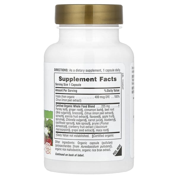 Alternative view of NaturesPlus, Source of Life®, Garden, Folate, 60 Vegan Capsules